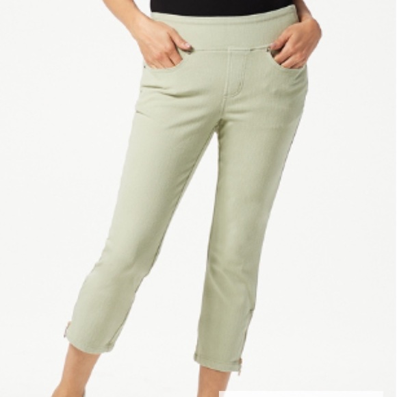 belle by kim gravel flexibelle cropped jeans